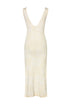 Isa Knit Cotton Jacquard Midi Dress / Ivory Maxi white Flowers